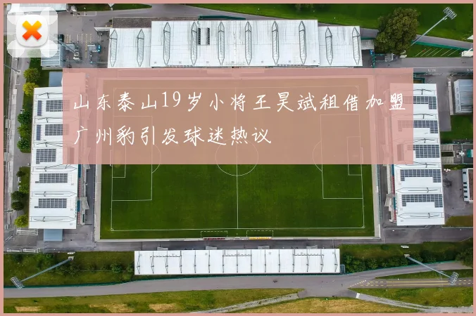 山东泰山19岁小将王昊斌租借加盟广州豹引发球迷热议